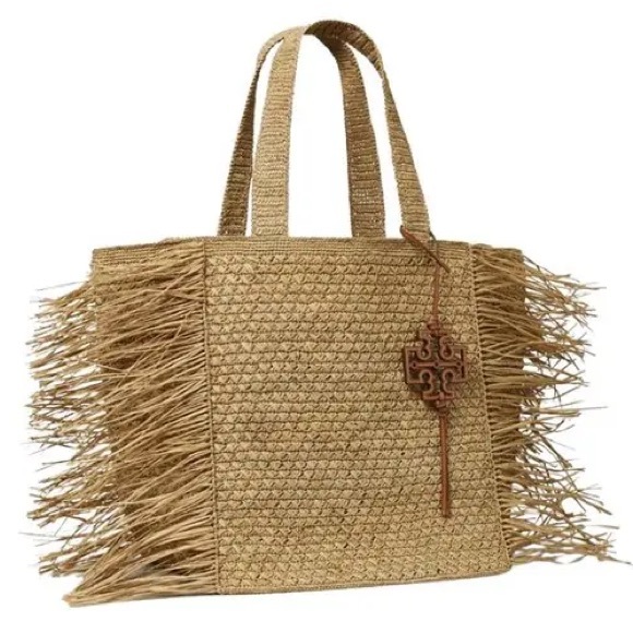 Tory Burch Handbags - TORY‎ BURCH Raffia Fringe Tote